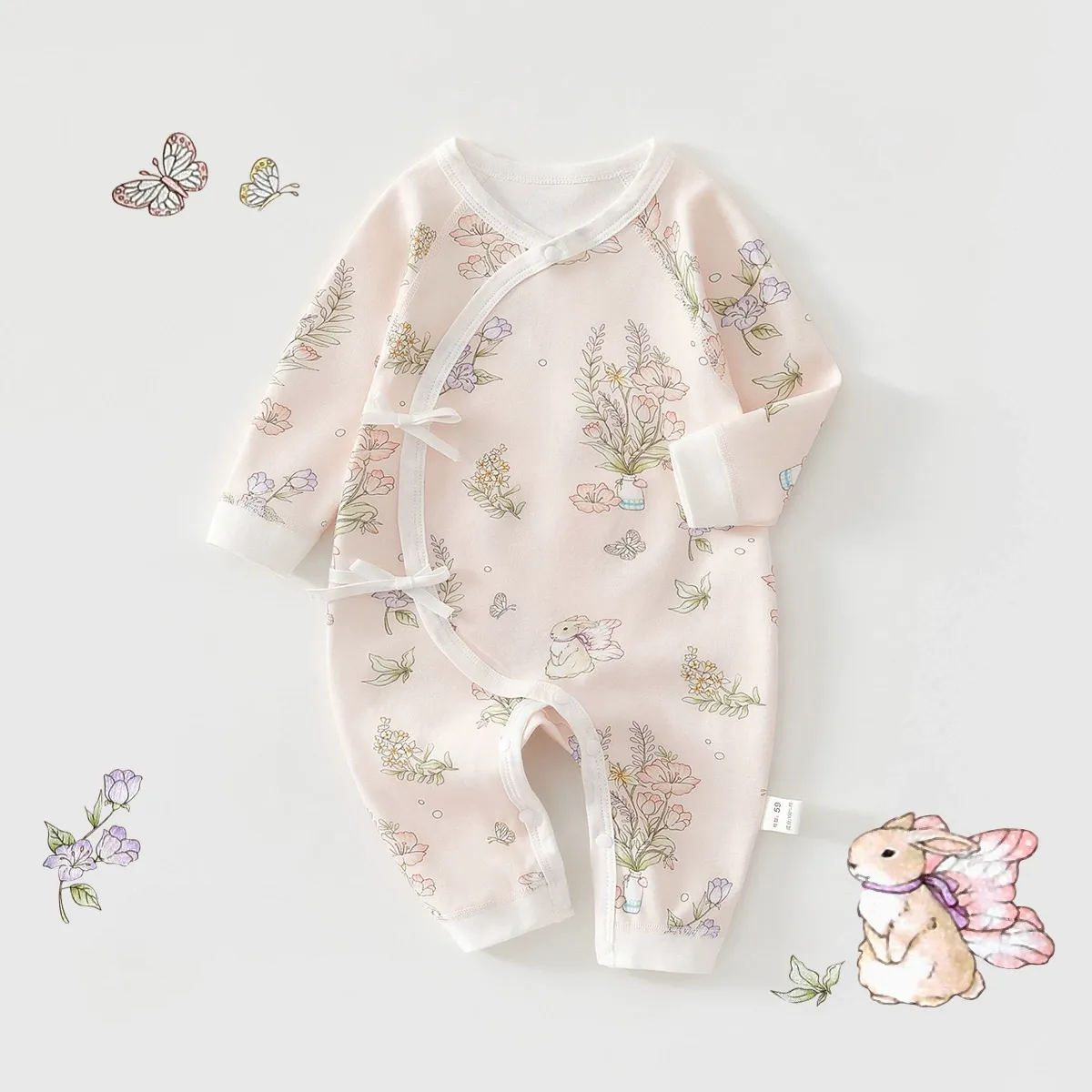 Baby Newborn Dream Garden Print Romper