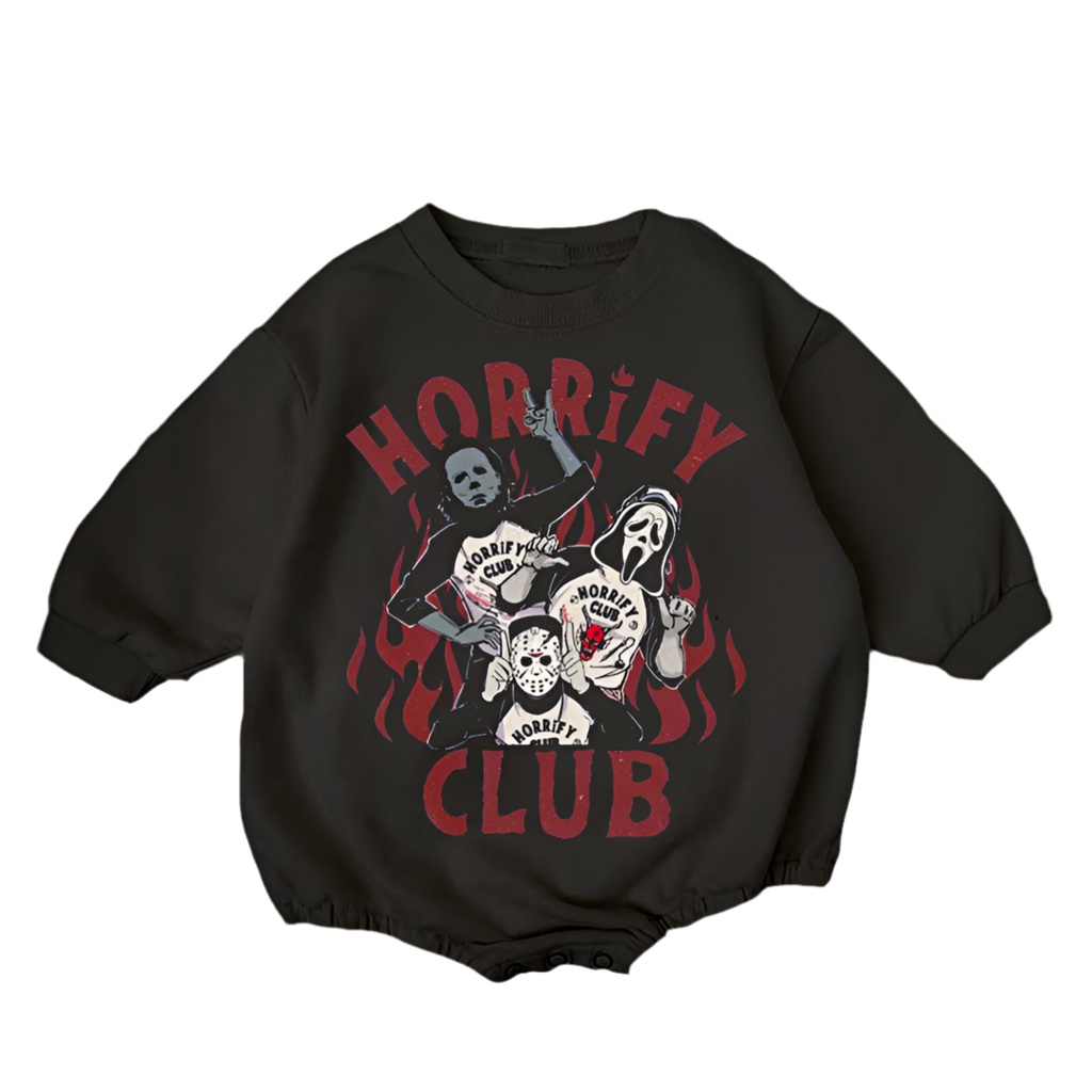 Baby Horrify Club Print Romper