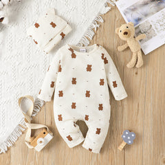 baby full print cartoon long sleeve jumpsuit