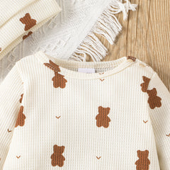 baby full print cartoon long sleeve jumpsuit