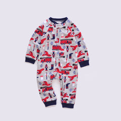 Baby's Fleece Zipper Suit Long-sleeved Crawler Outer Wear