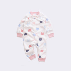 Baby's Fleece Zipper Suit Long-sleeved Crawler Outer Wear