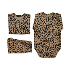 Newborn Baby Leopard Long Sleeve Triangle Climbing Suit