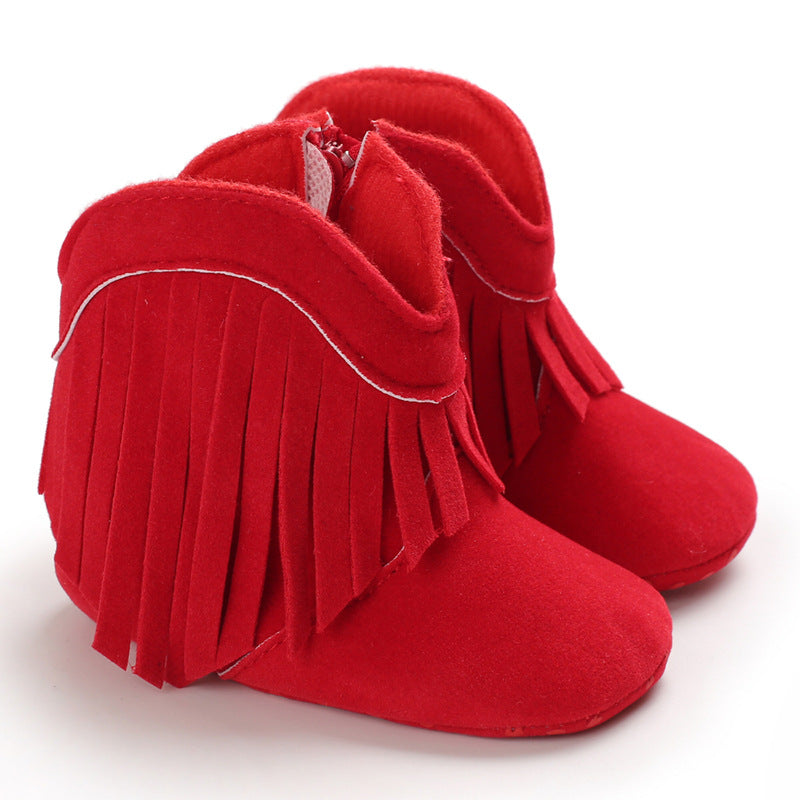 Baby winter snow boots tassel shoes