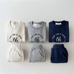 Autumn and Winter Printed fleece-lined Sweater for Boys and Girls