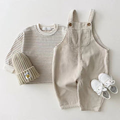 Children's clothing autumn and winter floral Denim strap pants