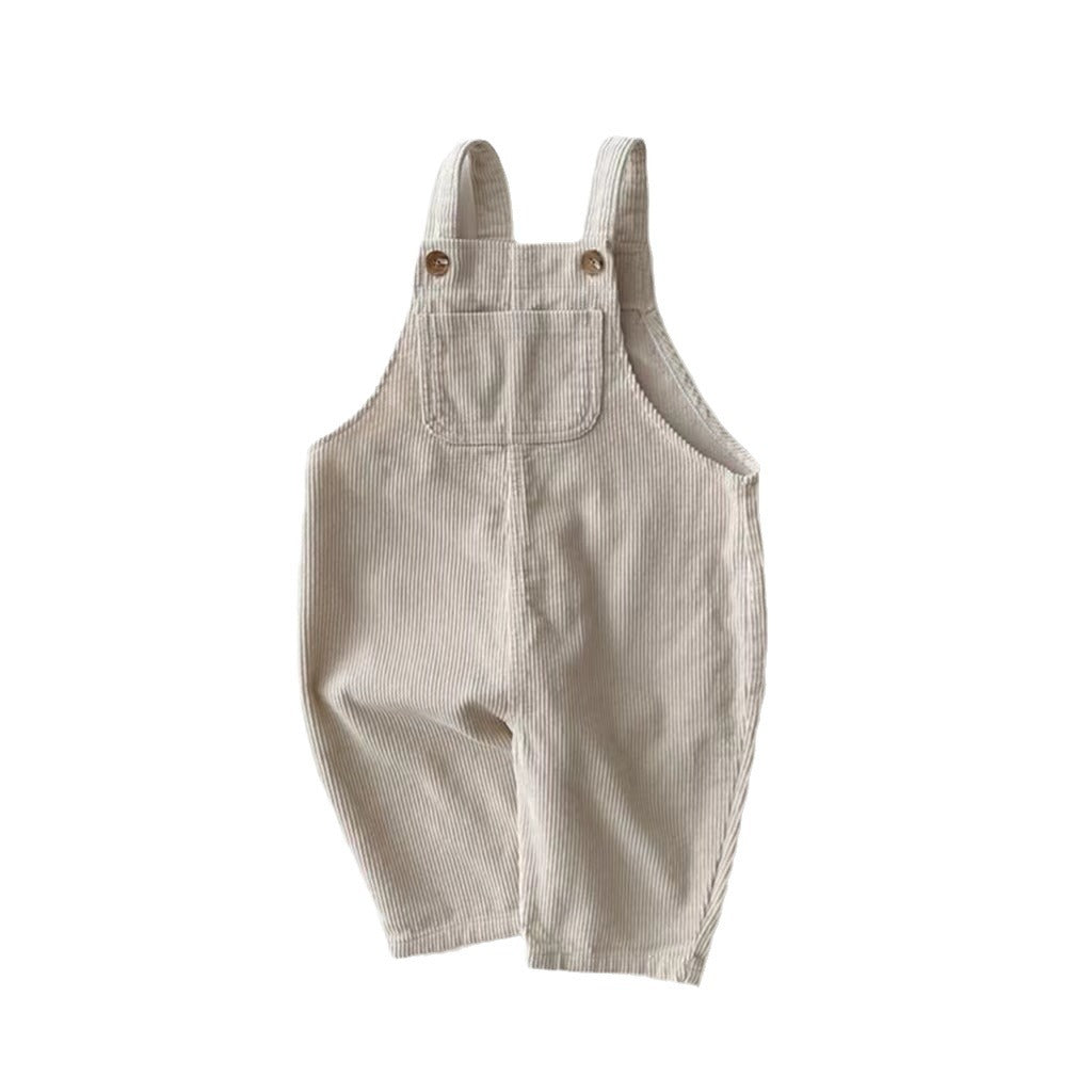 Children's clothing autumn and winter floral Denim strap pants