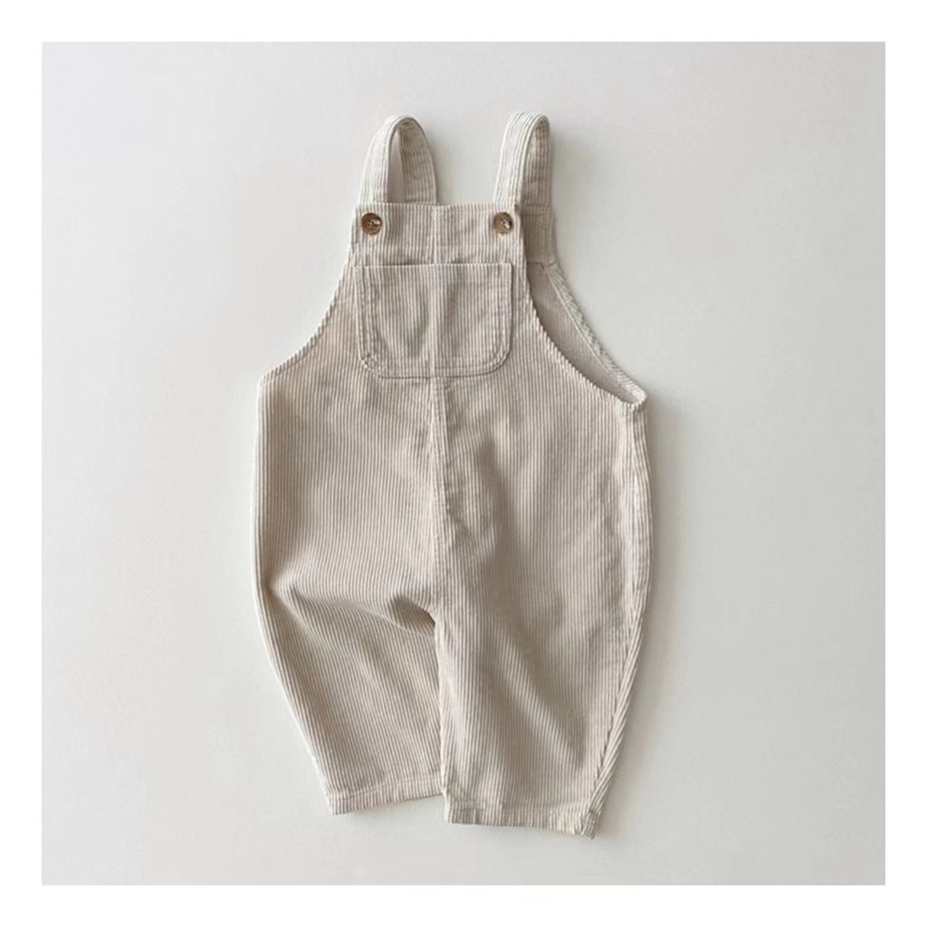 Children's clothing autumn and winter floral Denim strap pants