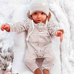 Baby Striped Hooded Romper