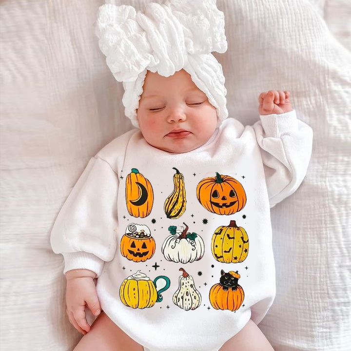 Baby Pumpkin Print Romper