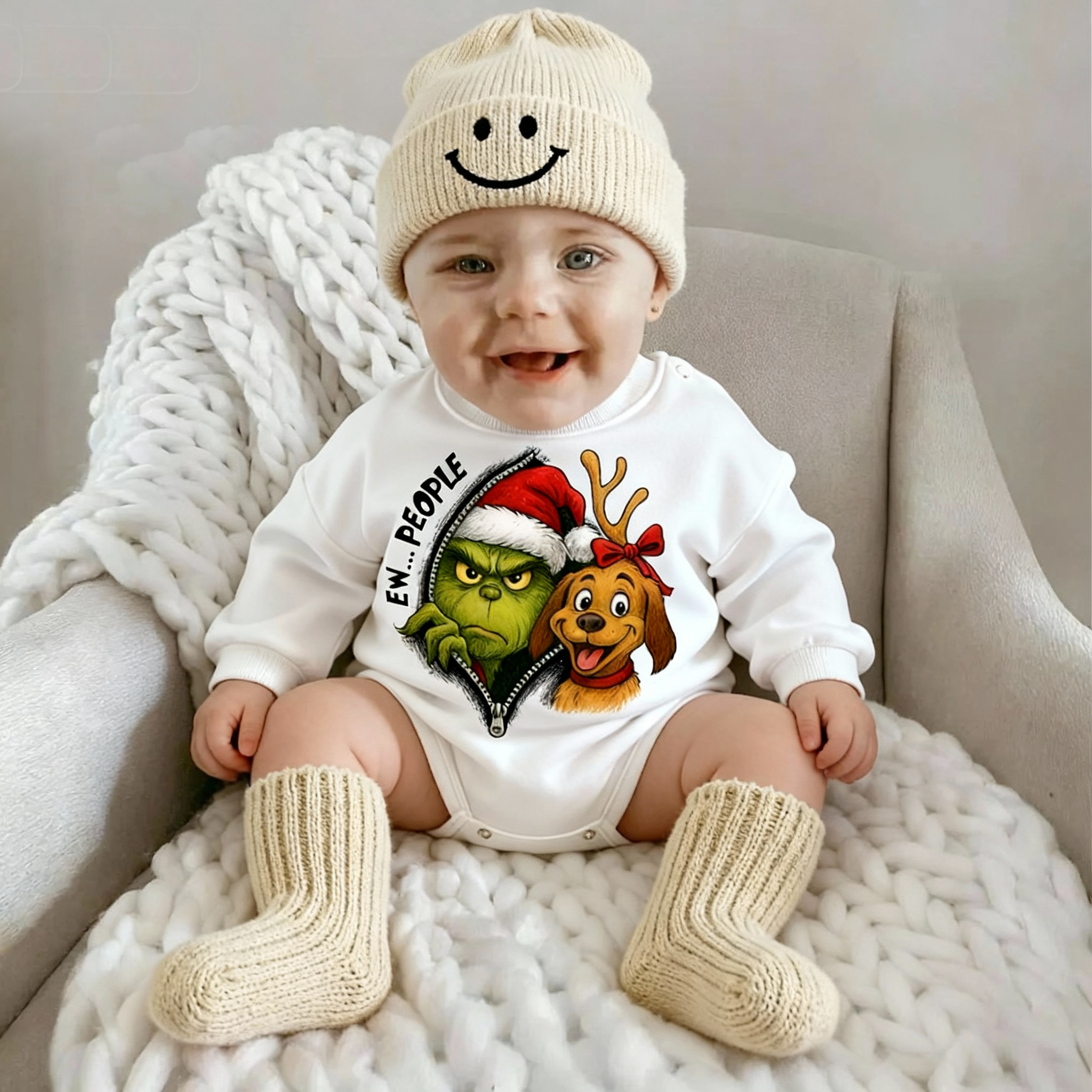 Baby Christmas Print Romper