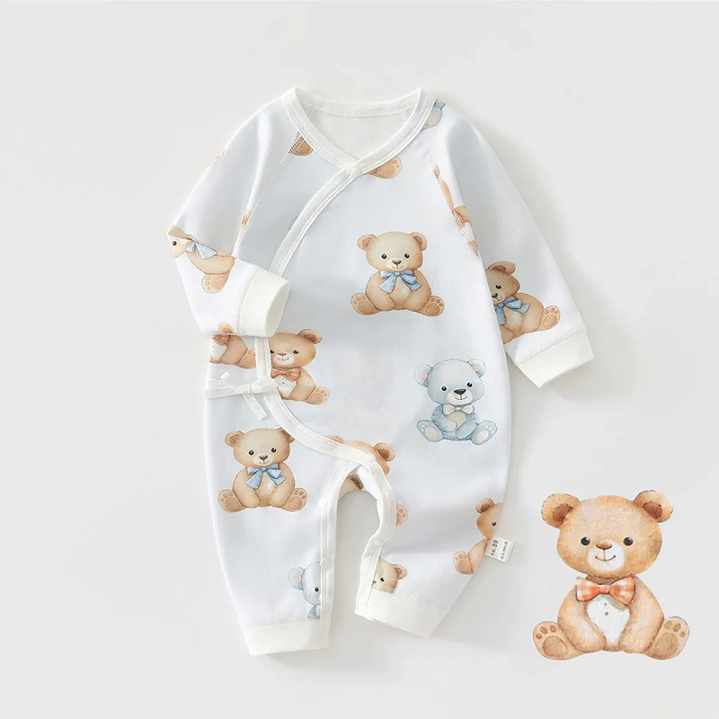 Baby Newborn Cute Bear Print Romper