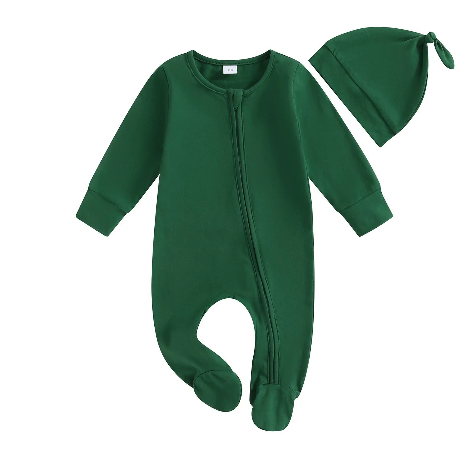 Infant Solid-Color Footed Crawling Suits