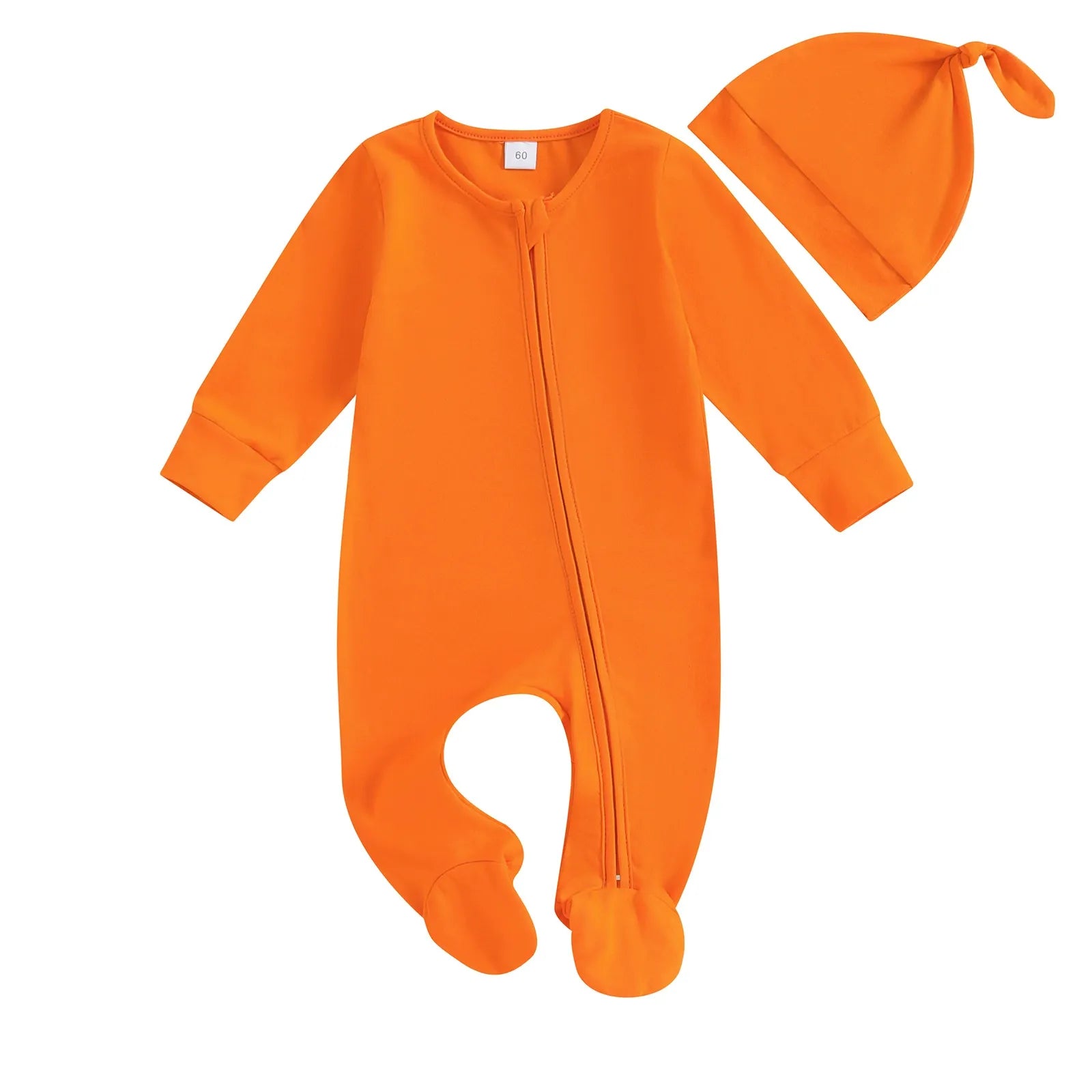Infant Solid-Color Footed Crawling Suits