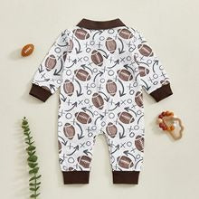 Baby Rugby Polo Long Sleeves Print Romper
