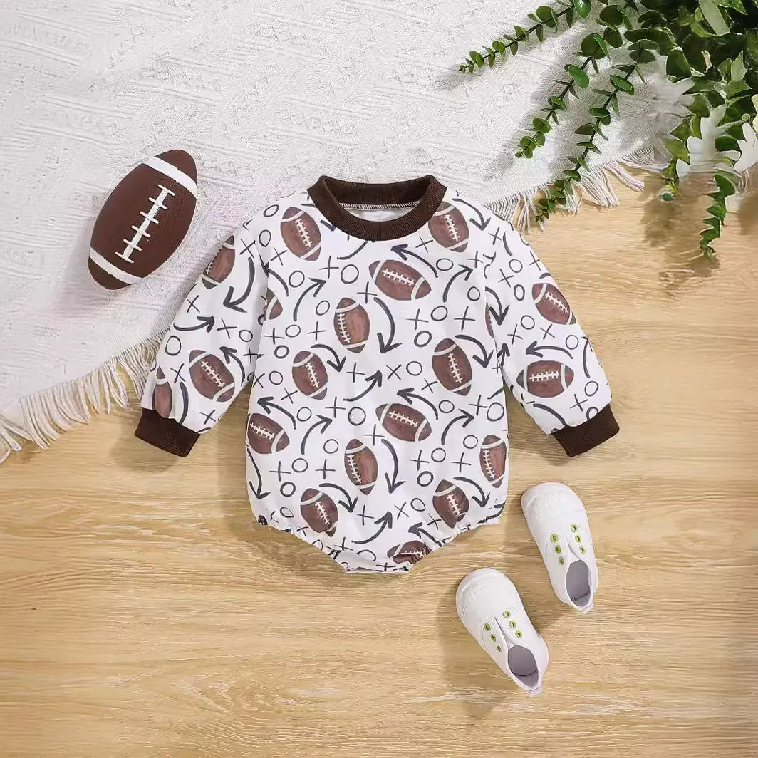 Baby Rugby Polo Short Print Romper