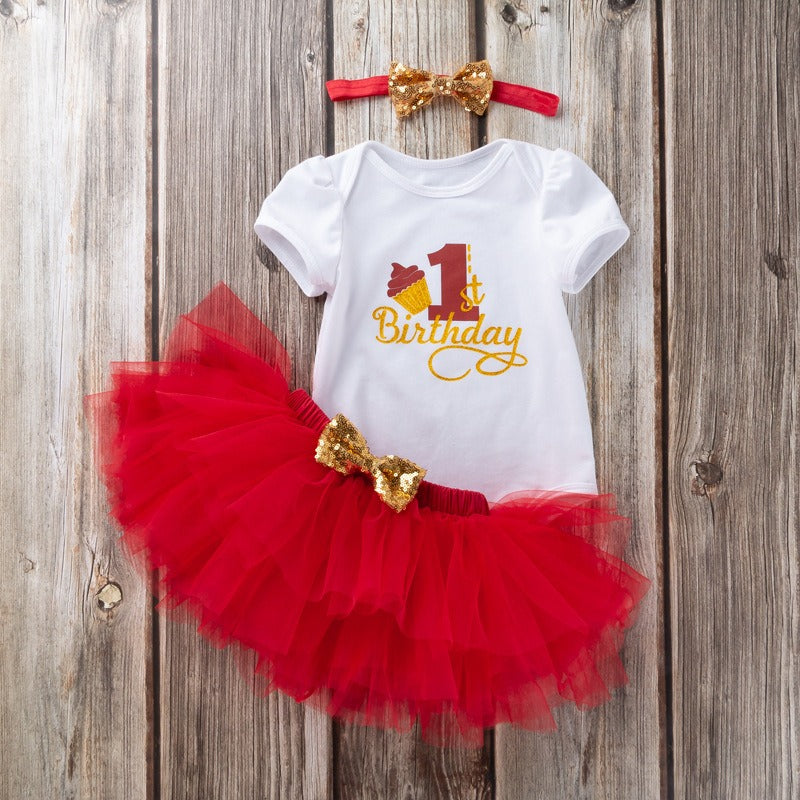 Baby Princess Dress Print Romper
