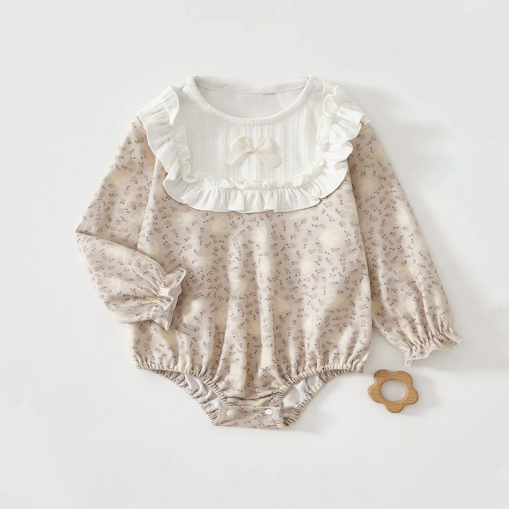 Baby Newborn  Brick Town Print Romper