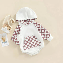 Baby Plaid Hooded Bodysuit