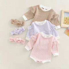 Baby solid striped Bodysuit