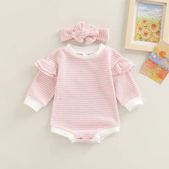 Baby solid striped Bodysuit