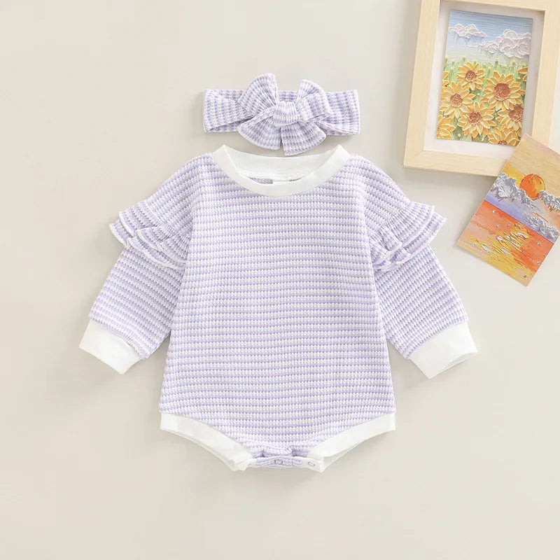 Baby solid striped Bodysuit