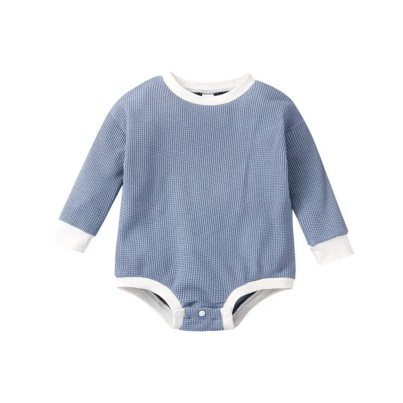 Baby Solid Color Round Neck  Bodysuit