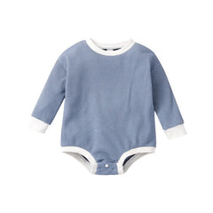 Baby Solid Color Round Neck  Bodysuit