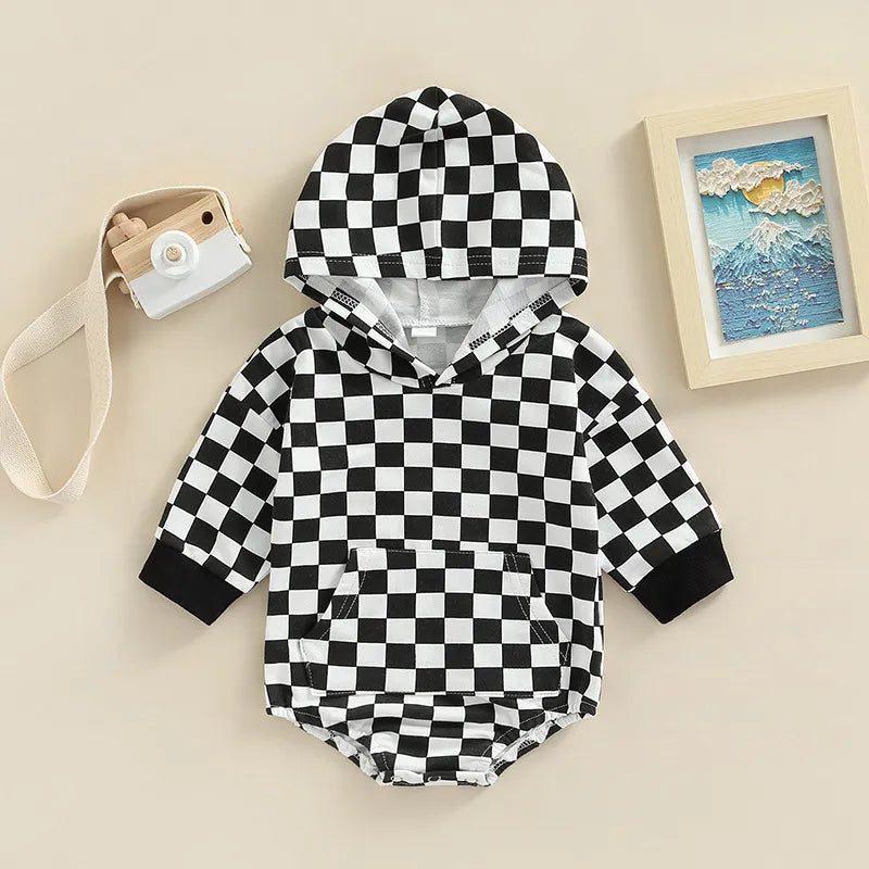 Baby Plaid Hooded Bodysuit