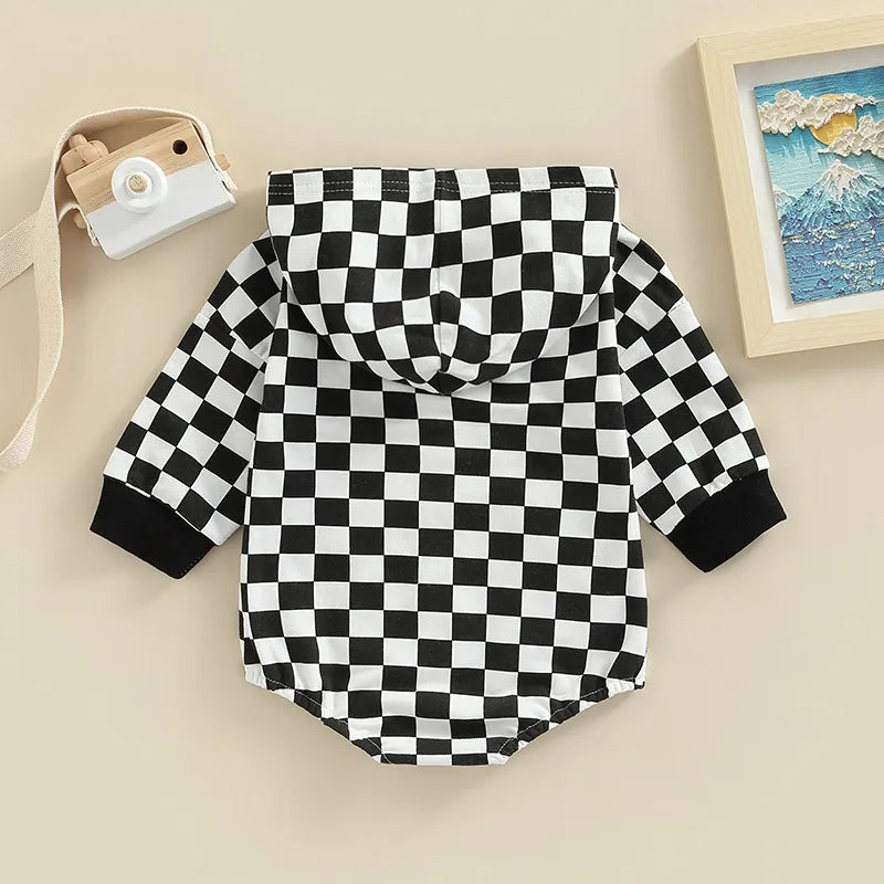 Baby Plaid Hooded Bodysuit