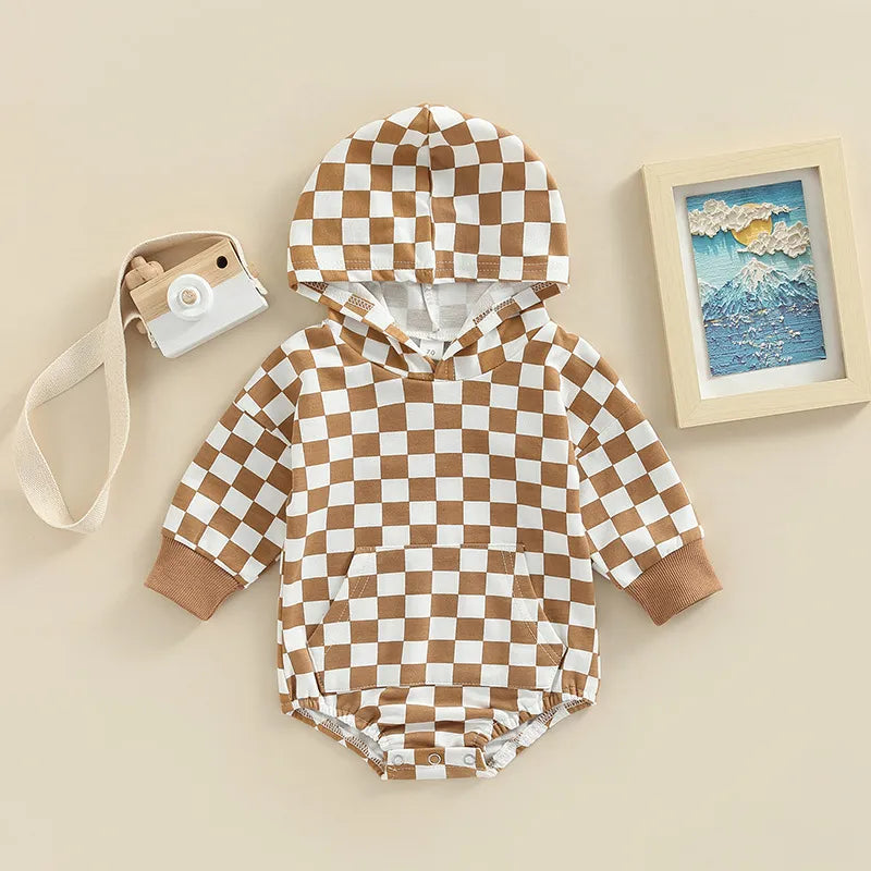 Baby Plaid Hooded Bodysuit