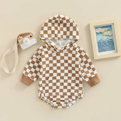 Baby Plaid Hooded Bodysuit