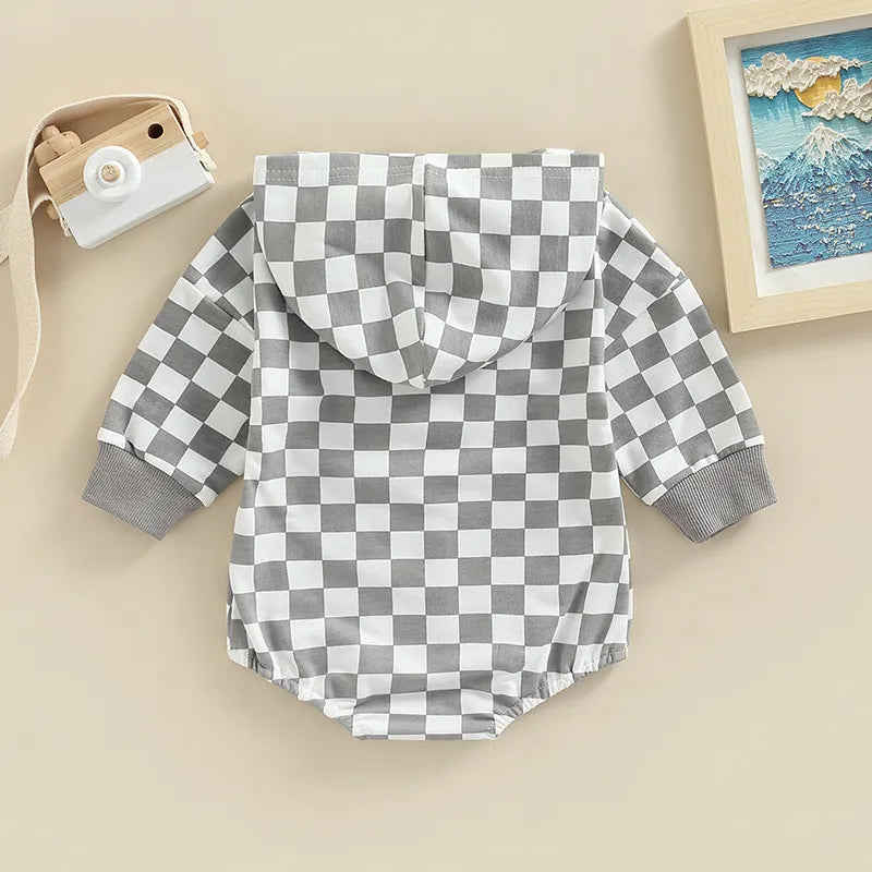 Baby Plaid Hooded Bodysuit