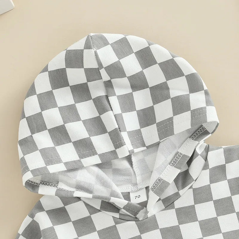 Baby Plaid Hooded Bodysuit