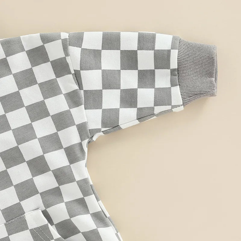 Baby Plaid Hooded Bodysuit