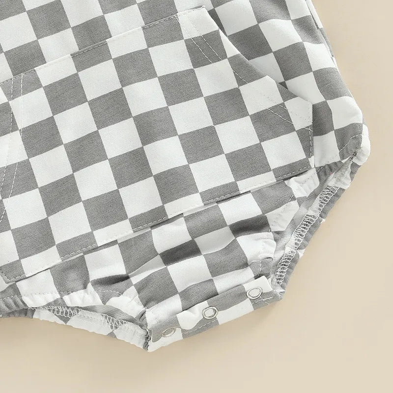 Baby Plaid Hooded Bodysuit