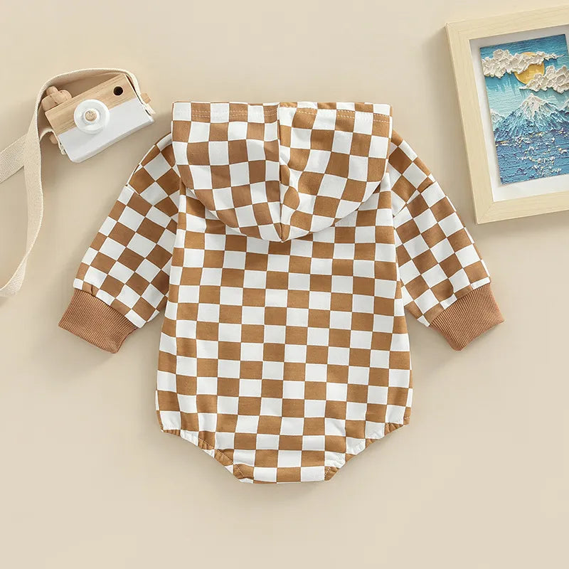 Baby Plaid Hooded Bodysuit