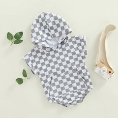 Baby Plaid Hooded Bodysuit