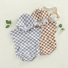 Baby Plaid Hooded Bodysuit
