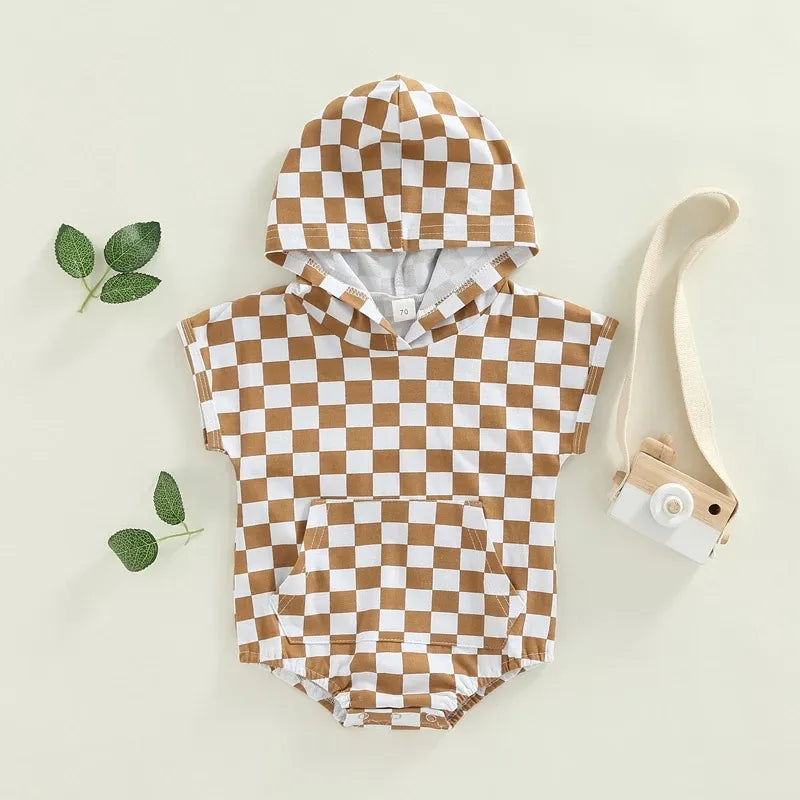 Baby Plaid Hooded Bodysuit