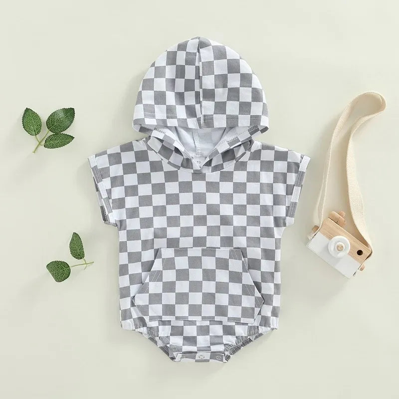 Baby Plaid Hooded Bodysuit