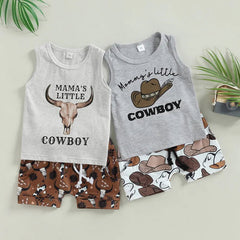 2pcs Baby Boy Cowboy Print Set