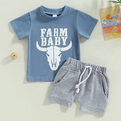 2pcs Baby Boy Cowboy Print Set