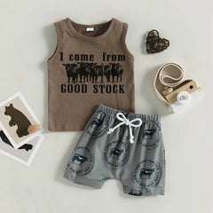 2 Piece Baby Boy Cowboy Set