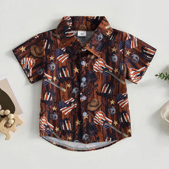 Baby Boy Short Sleeve Print Shirt