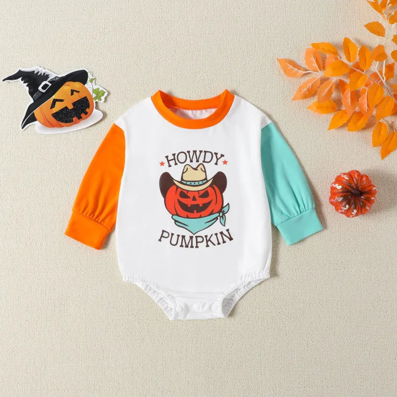 Baby Howdy Pumpkim Romper