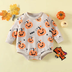 Baby Halloween Print Romper