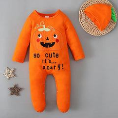 Baby Pumpkin Print Romper