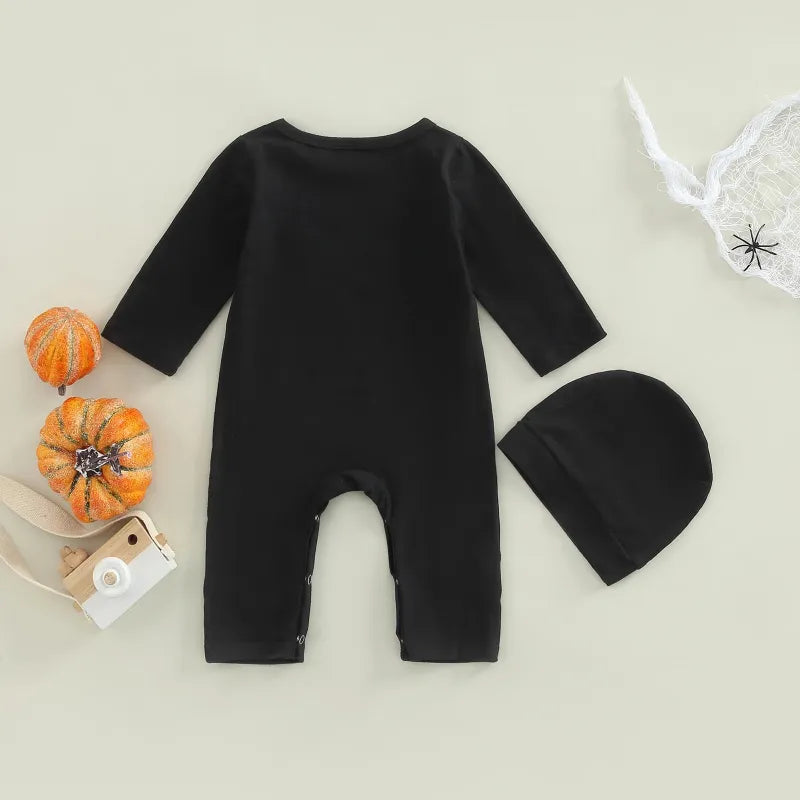 Baby Halloween Skull Print Rompers