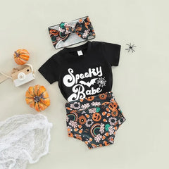 Baby Girl SPOOKY BABE Print Romper